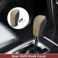 1Pc Gear Shift Knob Cover for Ford Fiesta (2011–2019) Beige Faux Leather