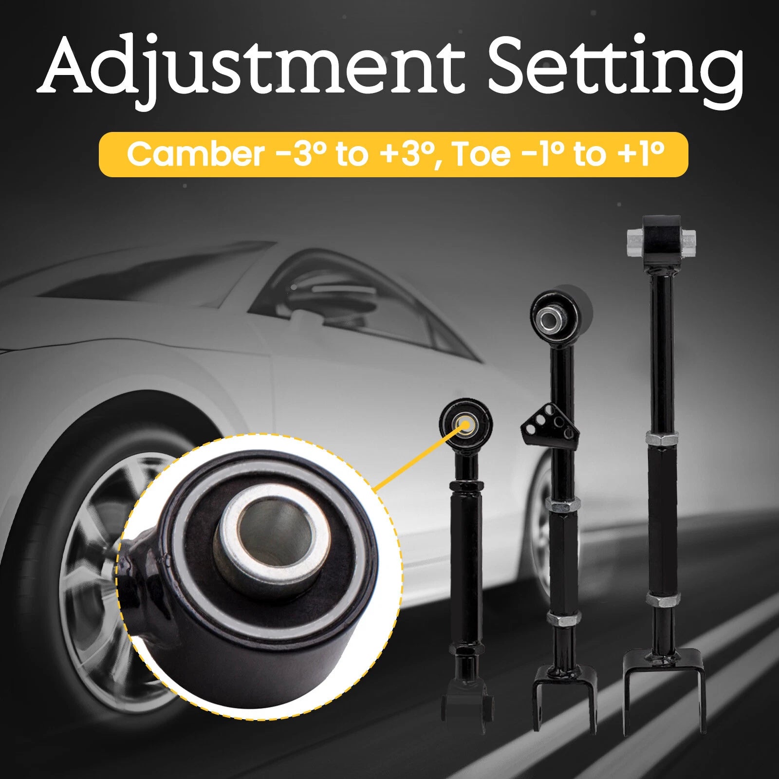 Set of 6 Adjustable Rear Control Camber Arms for Acura TL