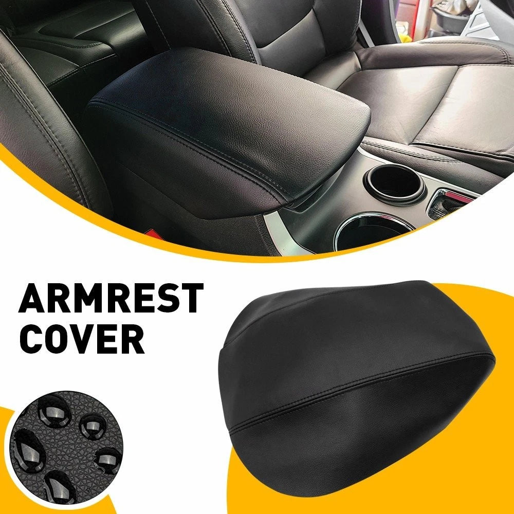 Console Lid Armrest Cover for Ford Explorer (2011–2018) Leather Black