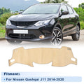 Dash Cover for Nissan Qashqai J11 (2014–2020) Without HUD Flannel Beige