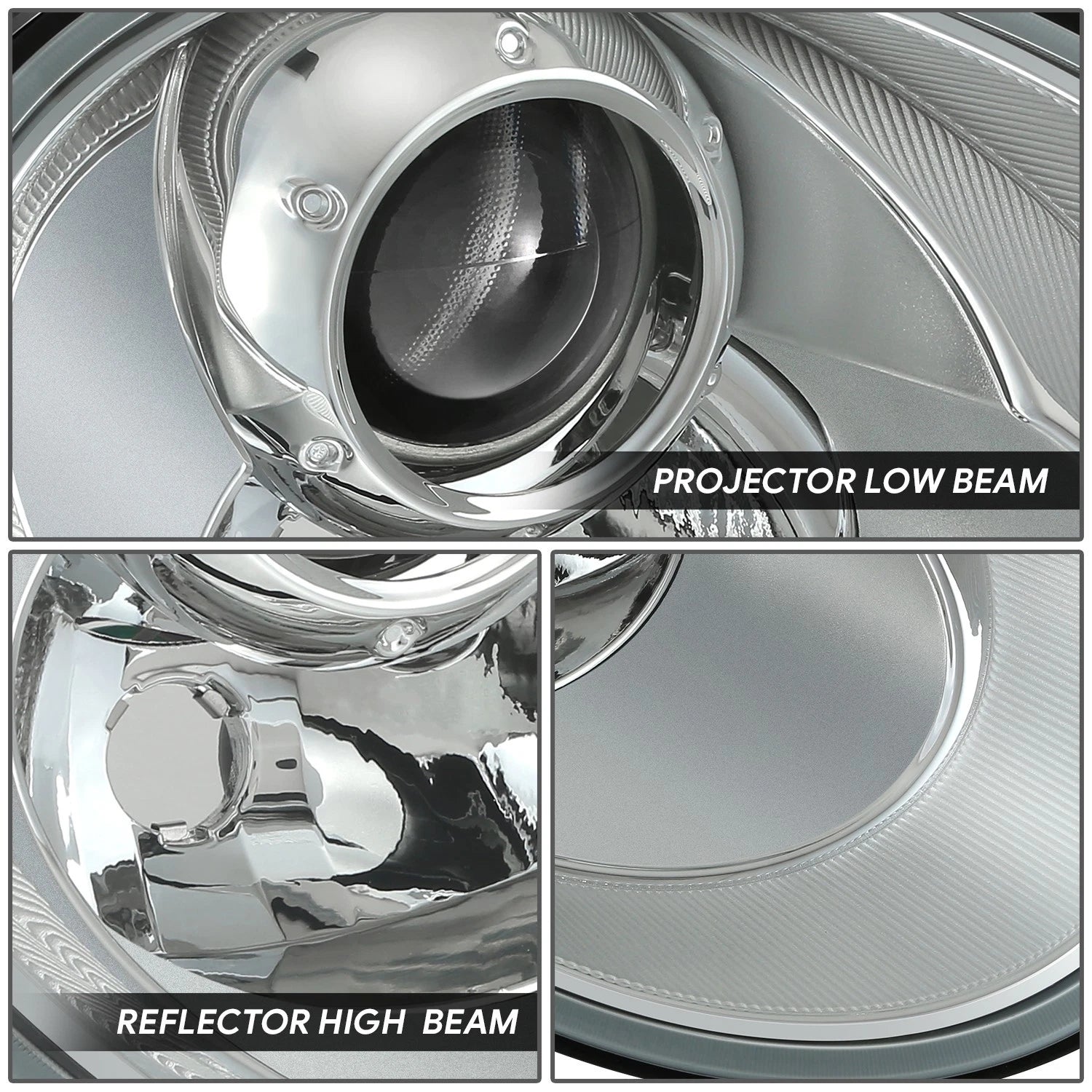 Chrome Clear Projector Headlight Lamp for Volkswagen Beetle (2006–2010)