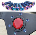 Set of 8 Neo Chrome Steering Wheel Bolts for Racing Cars