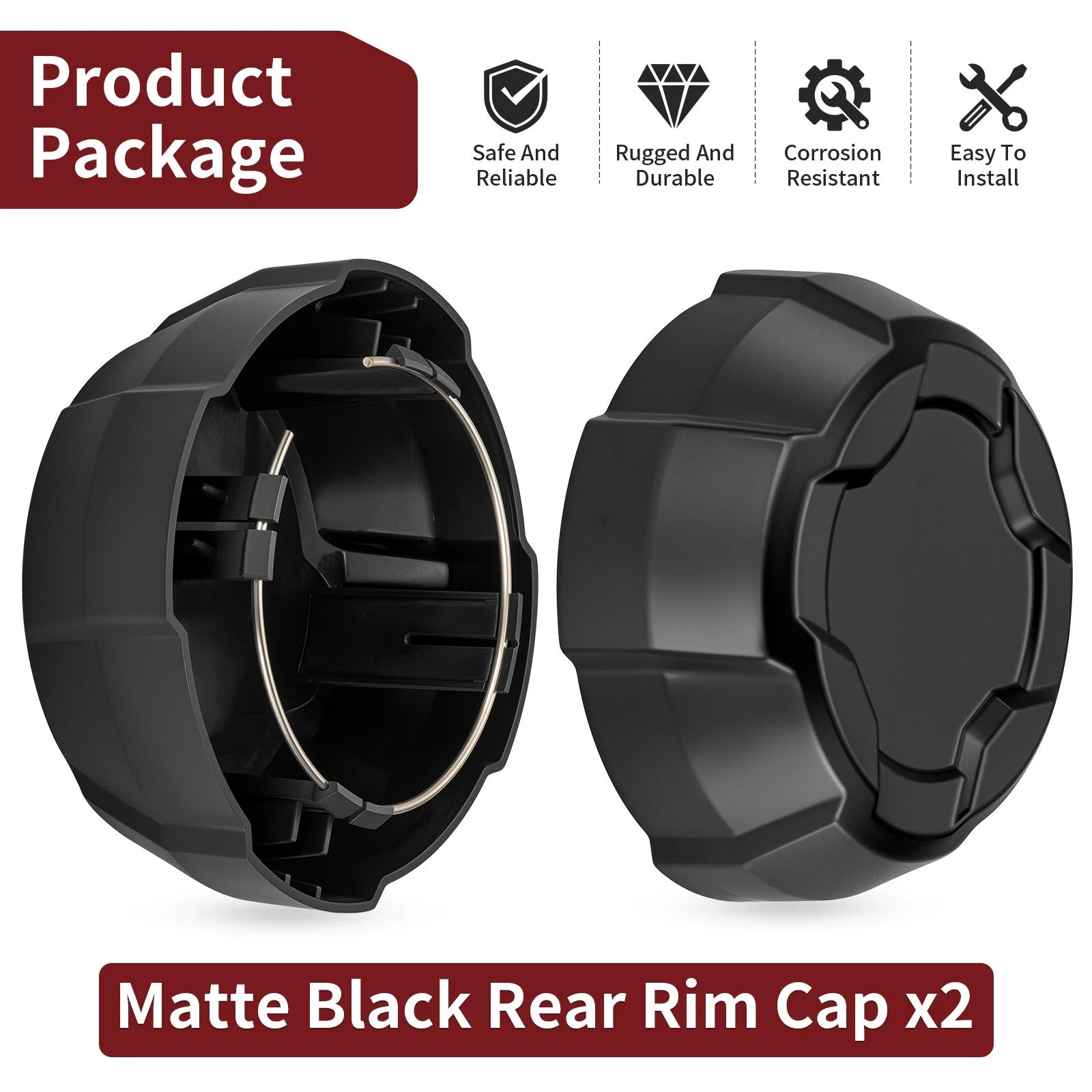 Matte Black Rim Cap for Polaris Ranger SP 570 Crew (2022–2025) 1524066-458