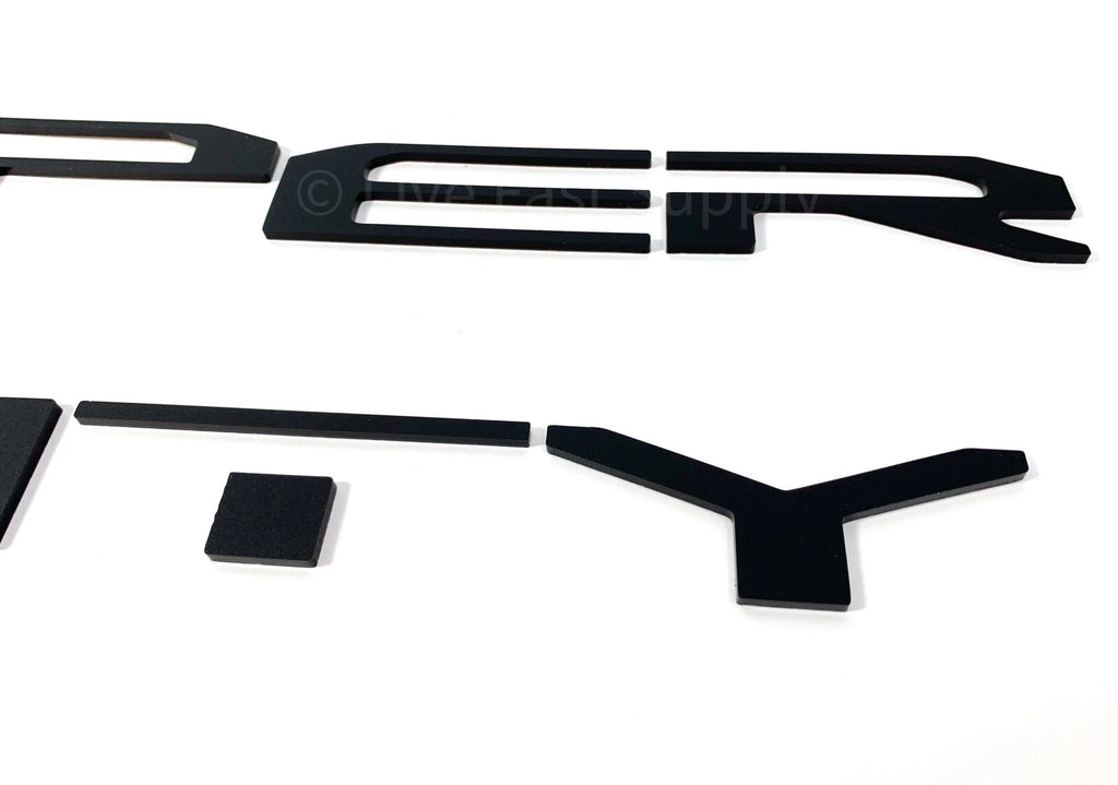 Tailgate Insert Letters Matte Black OEM Style for 2020-2022 Ford Super Duty