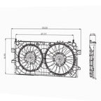 Dual Fan Assembly Replacement For 2008-2009 Buick Allure (Canada)