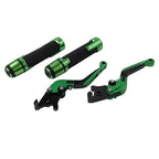Set of 2 Green Extendable Brake Clutch Lever for Yamaha XMAX125/300 (2017–2023)