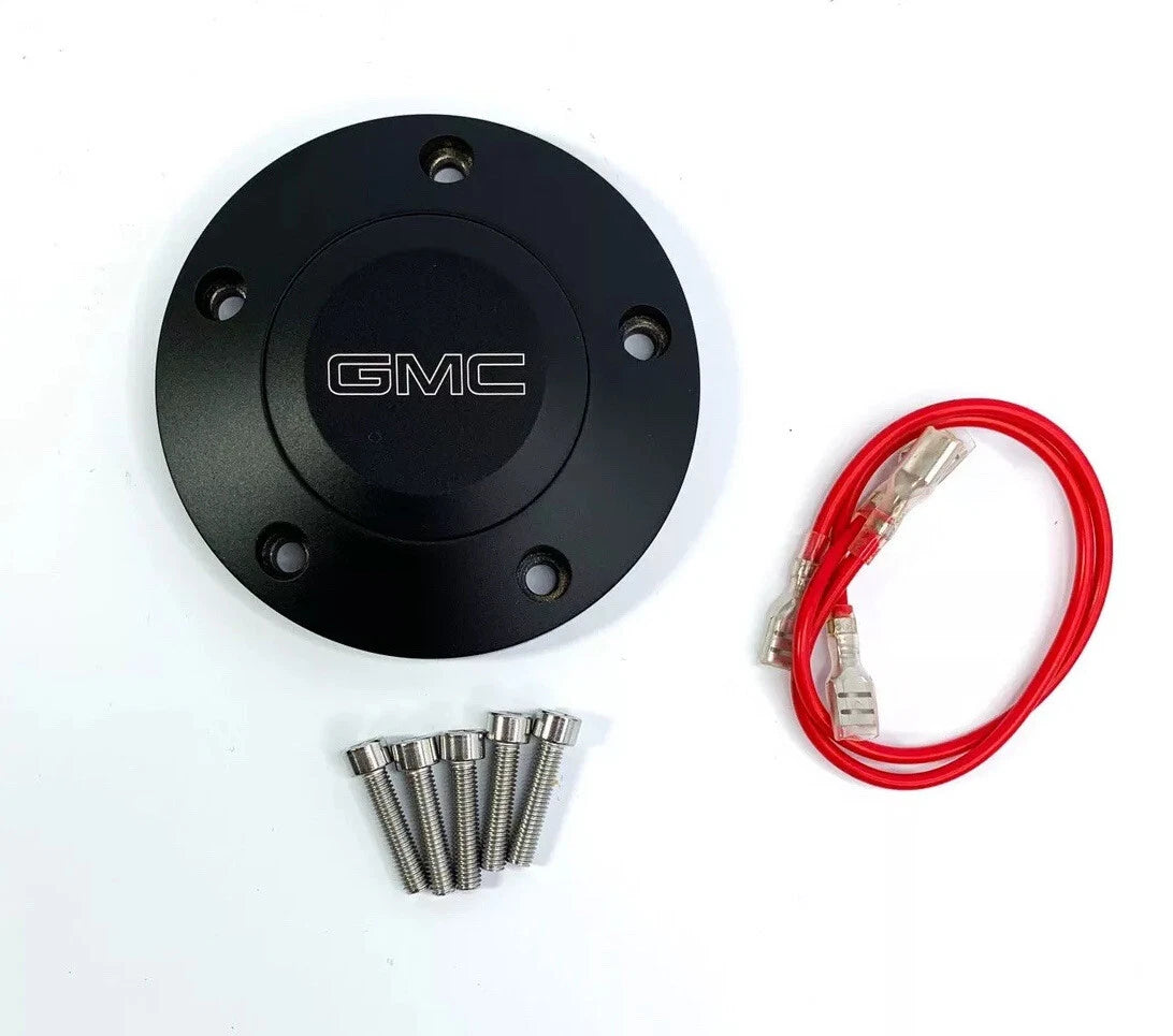 Steering Wheel Horn Button with GMC Logo Emblem Aluminum for Sierra (2007–2013)