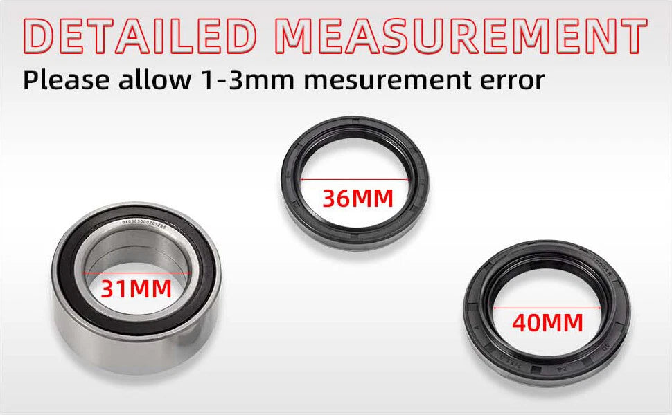 Front Wheel Bearing & Dust Seal for Honda Rancher 400 420 TRX420 (2004–2014)