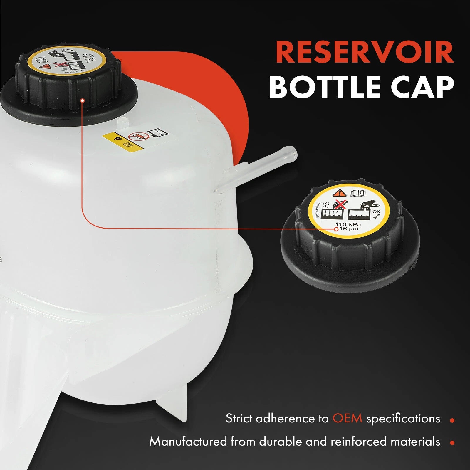 Coolant Reservoir Tank with Cap for Ford Ranger (2001–2011)