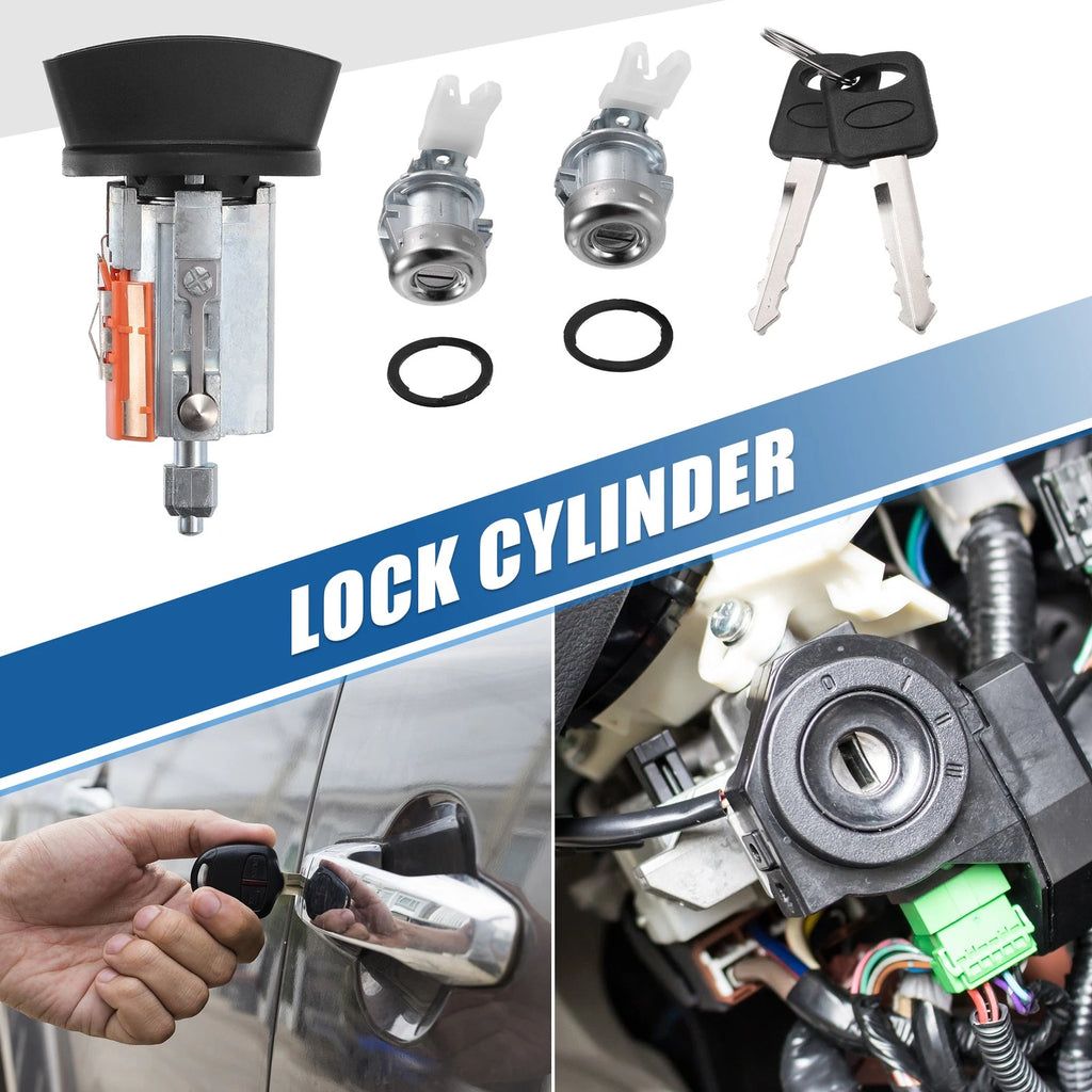 Door Cylinder Ignition Switch Lock Cylinder with Key for Ford F-150 