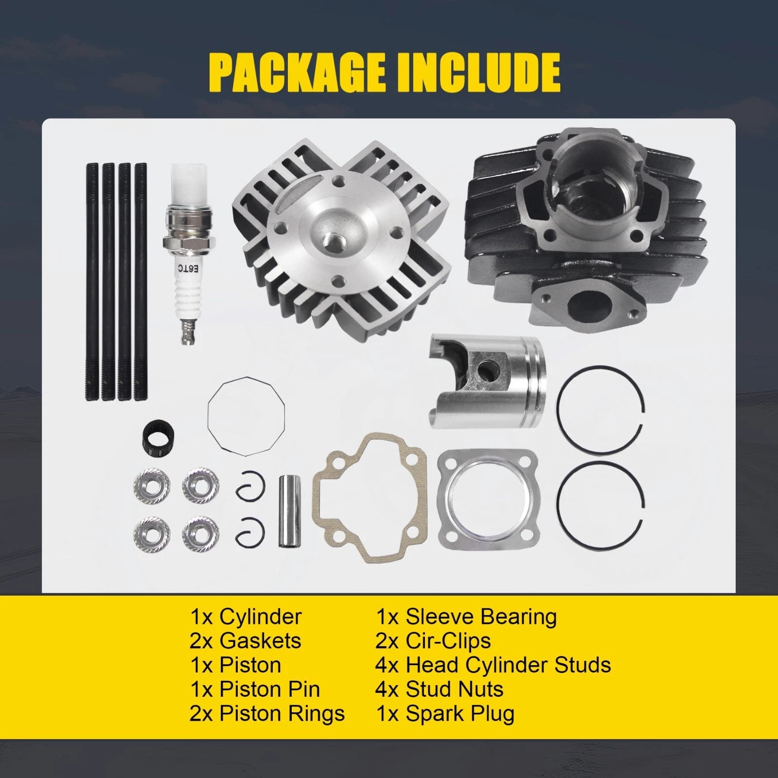 Big Bore Cylinder Piston Gasket Kit for Yamaha PW50 (1981–2009)