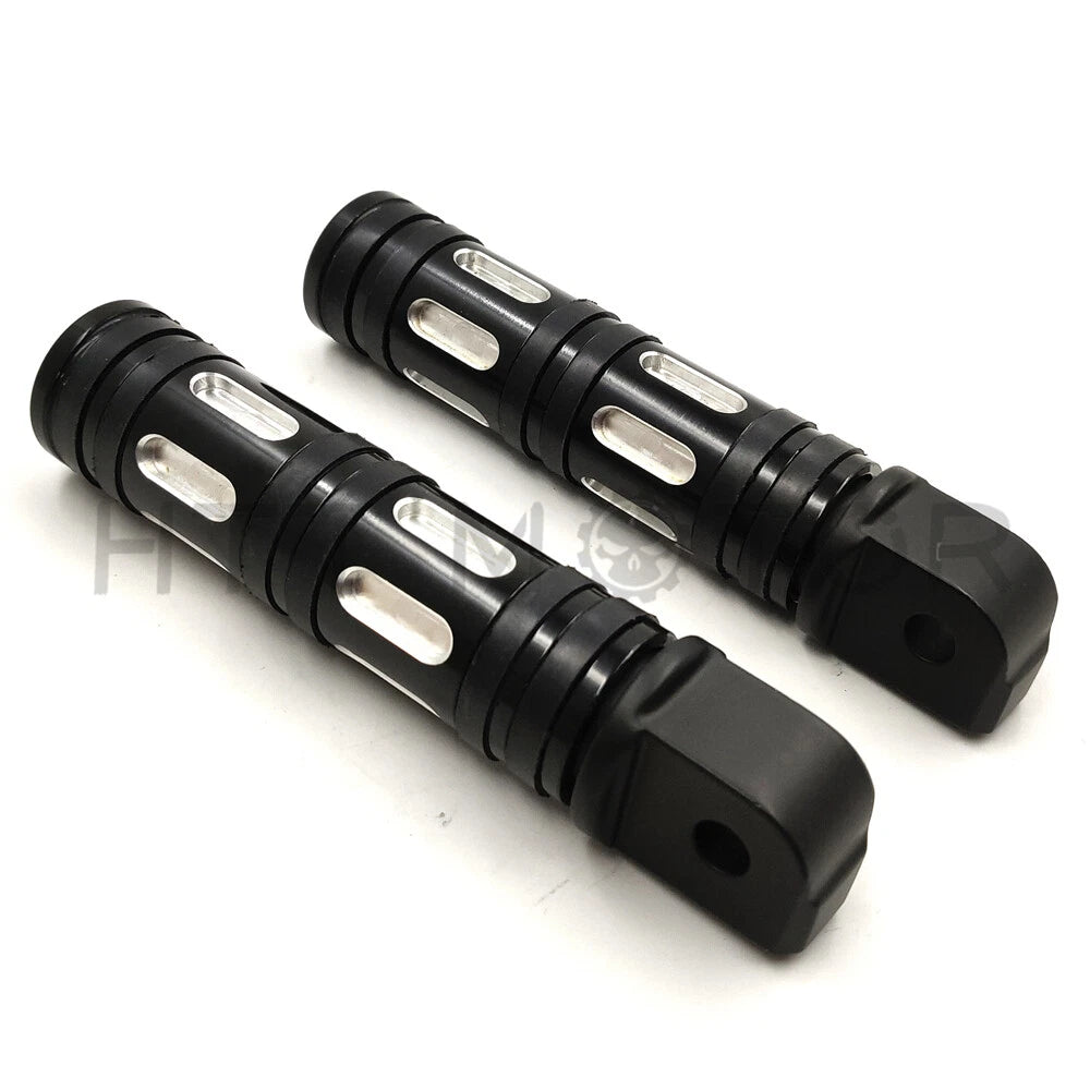 Black Edge Cut Footpegs for Harley Softail Slim FLSL, Breakout FXBR (2018–2023)