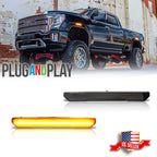 2X Smoke Amber LED Side Marker Lights for GMC Sierra 2500 3500 (2020–2024)