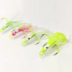 Glow Squid Lure with 4 Prong Hooks for Boat Fishing
