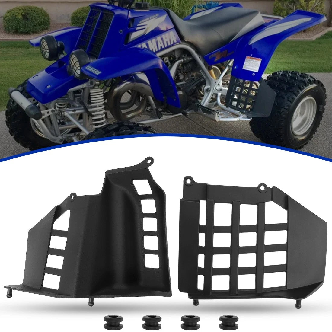 Set of 2 Heel Guard Nerf Bars for Yamaha Banshee 350cc (1987–2006)