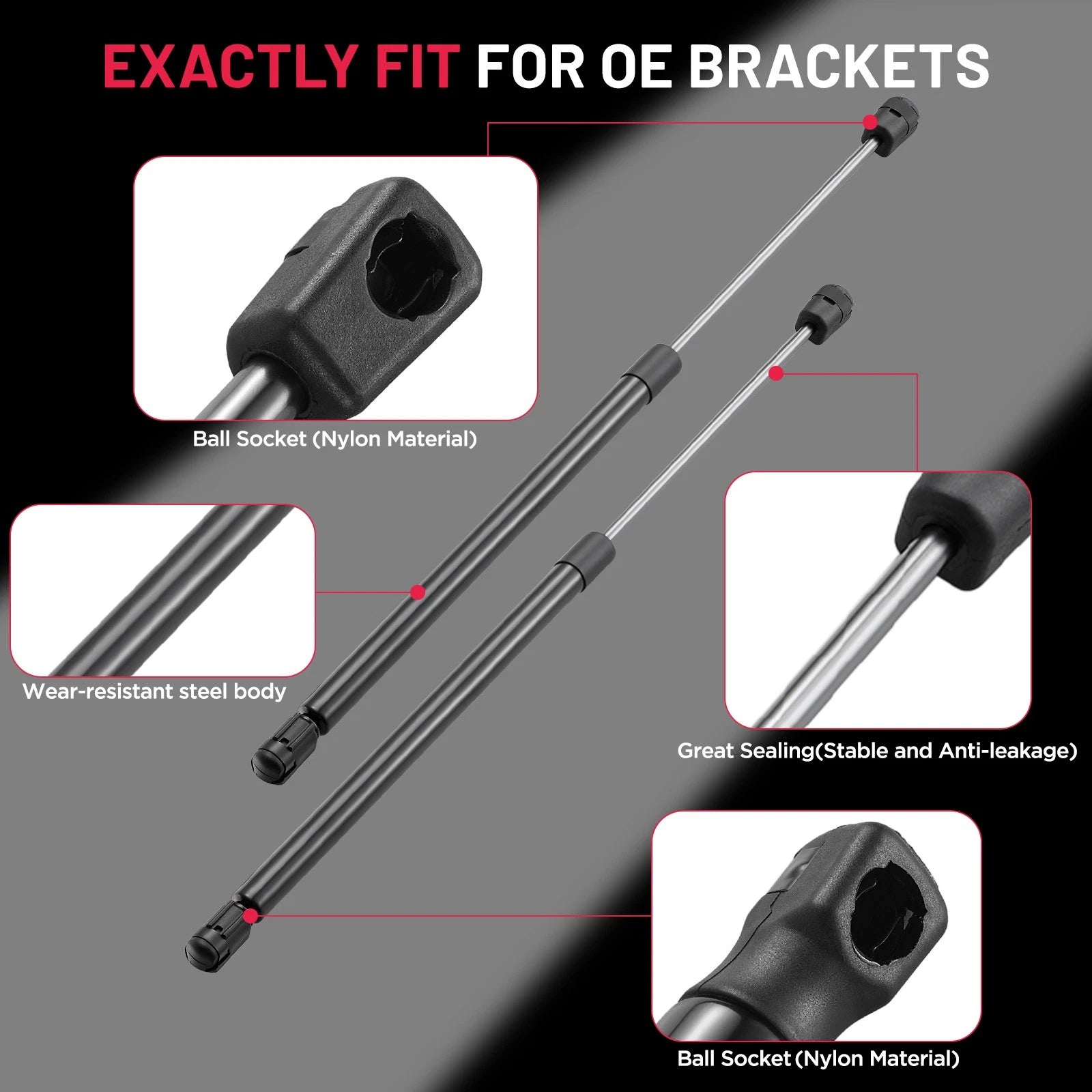 Front Hood Lift Supports for Chrysler 200 (2015-2017)