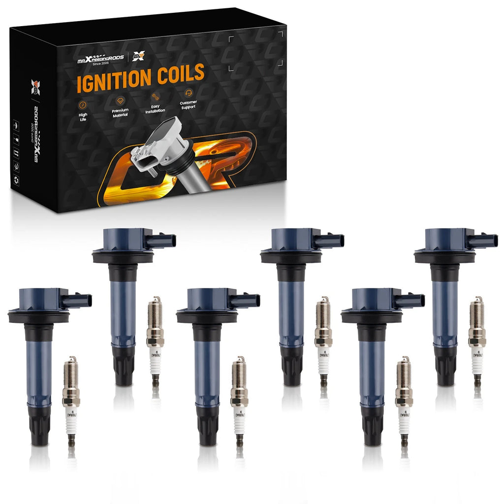6X Ignition Coil & Spark Plug Pack for Ford Edge Taurus Mazda 6 CX-9 Lincoln