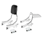 Chrome Sissy Bar Backrest & Luggage Rack Docking Kit for Harley Softail (18-25)