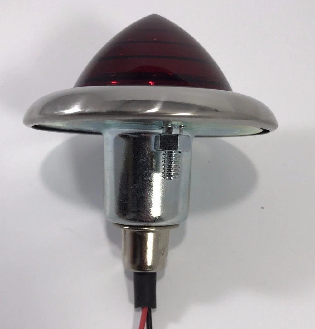 Universal LED Tail Light Stainless Bezel Beehive Glass for Baby Bullet Set 4