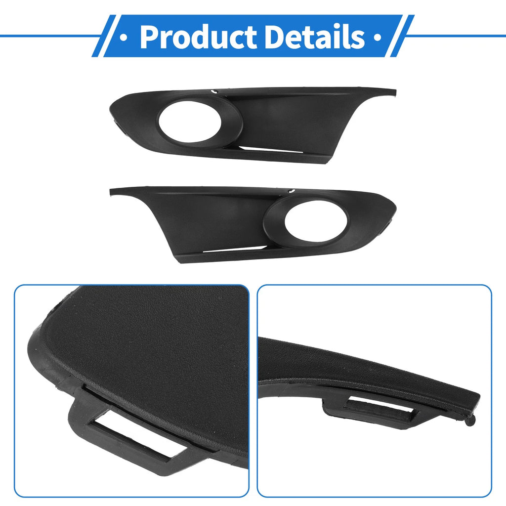 1 Pair Front Fog Light Grill for Volkswagen Jetta (2006–2010) No. 5C6853666A/5C6853665A