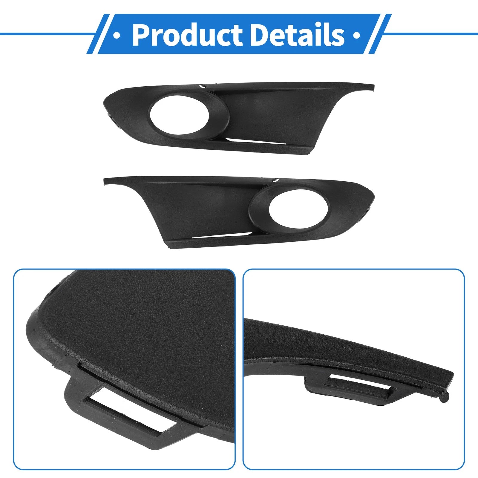 1 Pair Front Fog Light Grill for Volkswagen Jetta (2006–2010) No. 5C6853666A/5C6853665A