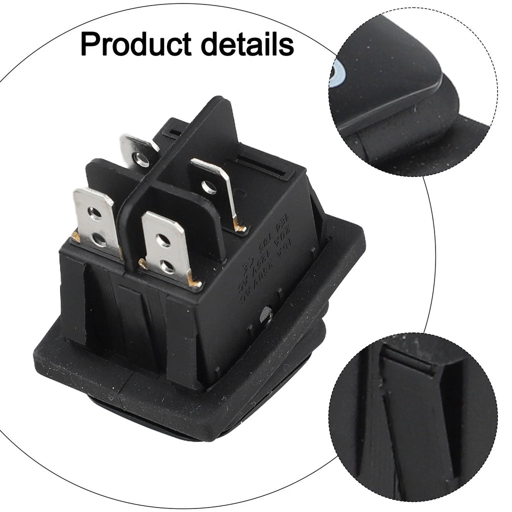 20A DPST Waterproof Rocker Switch IP67 for Various Uses