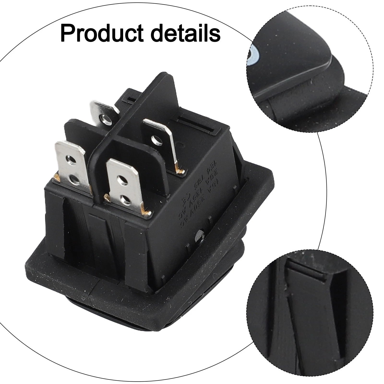 20A DPST Waterproof Rocker Switch IP67 for Various Uses