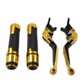 Gold Extendable Brake Clutch Levers Grip Set for Yamaha YZF R3 R25 (2015-2023)