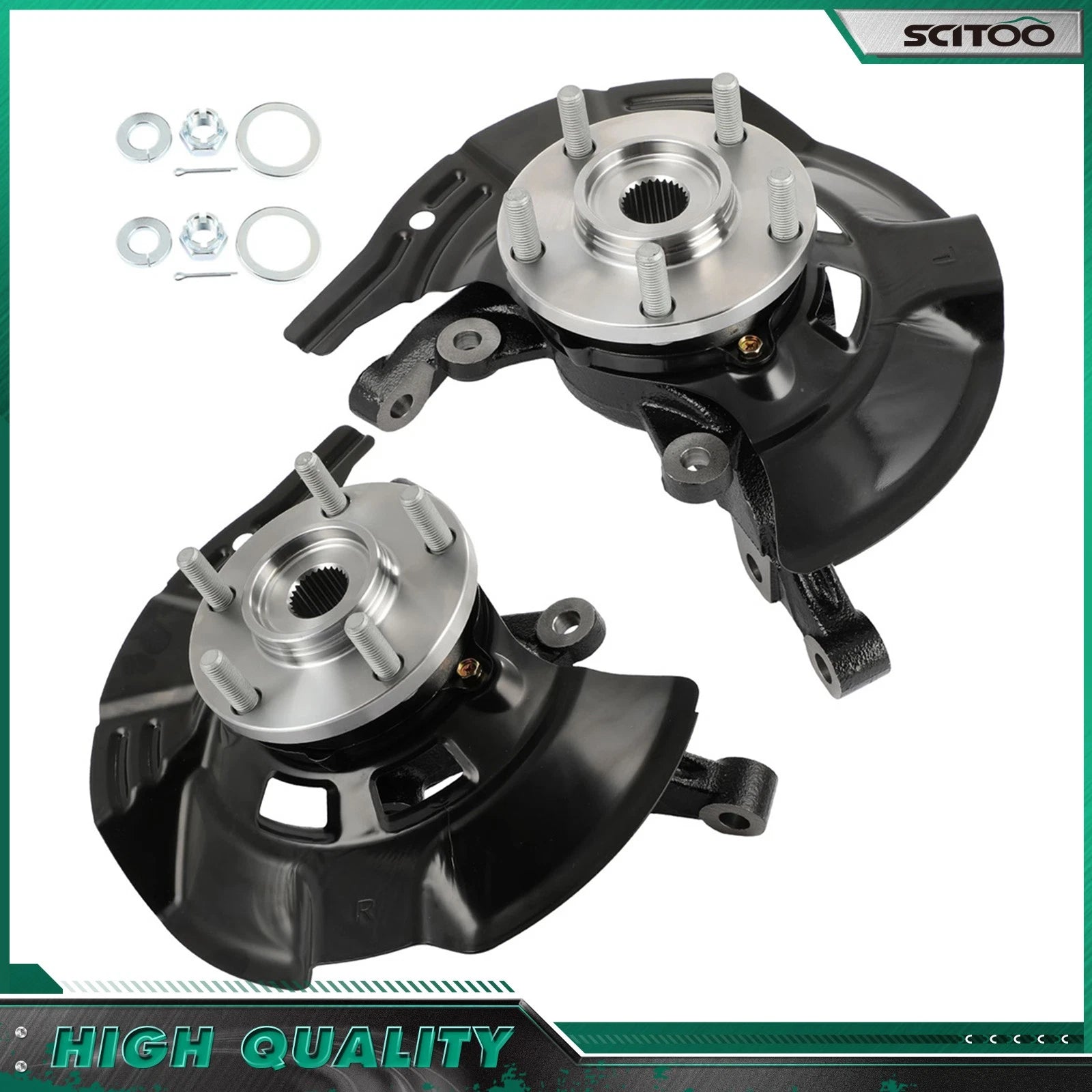 2X Front Wheel Hub Bearing Knuckles Assembly for Hyundai Sonata (2011)