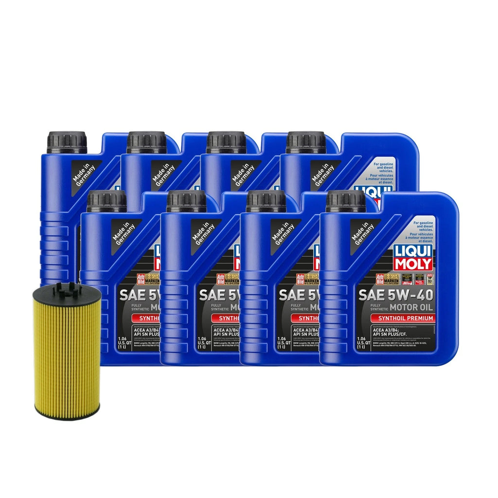 Oil Change Kit for Audi V8 4.2L (2003–2009) - 8L Liqui Moly Synthoil 5W-40