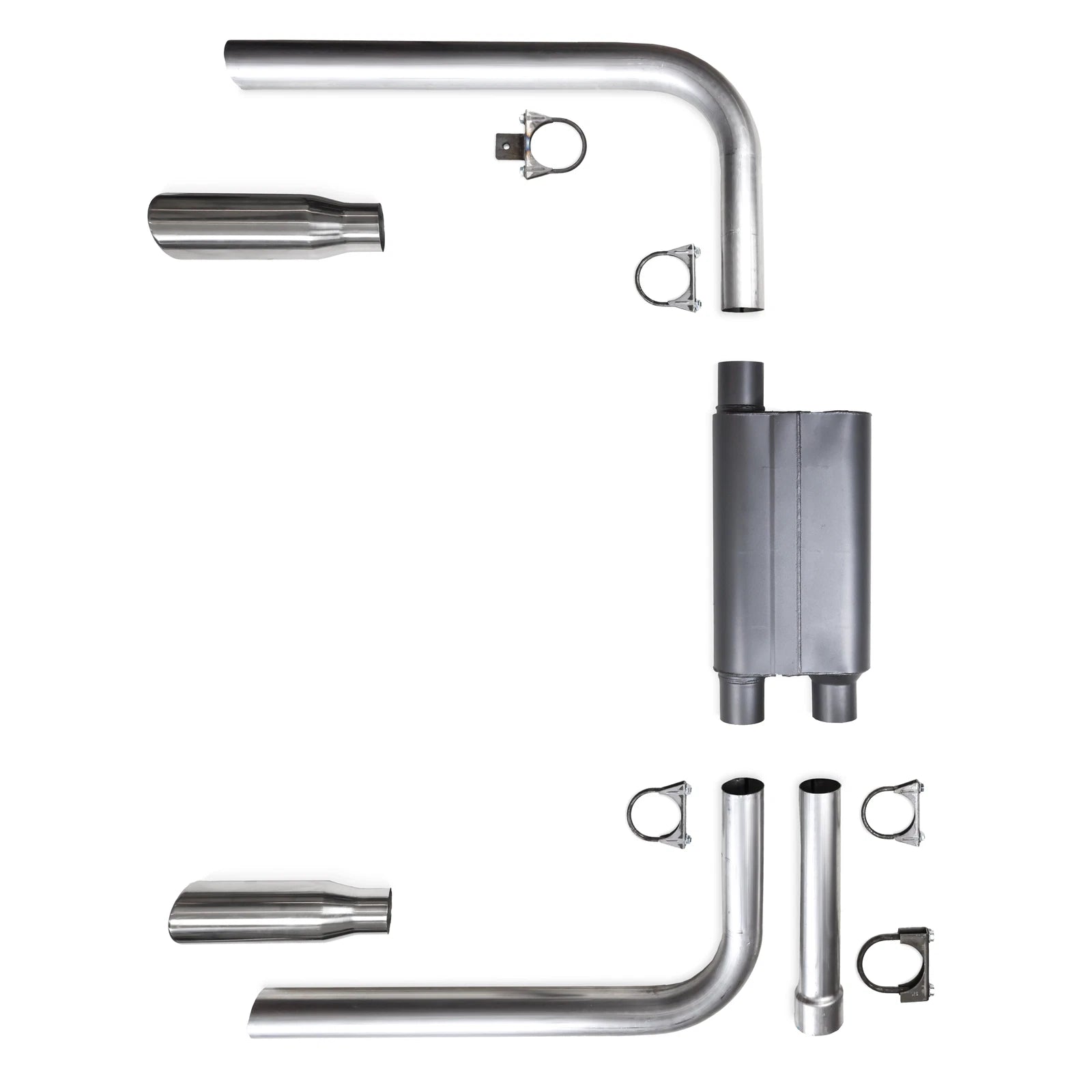 Exhaust System with Chambered Muffler for 82-92 Camaro Firebird