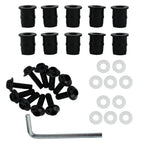 Screw Kit for Windshield Accessory (CNC Bolt, Aluminum + Plastic, Black)
