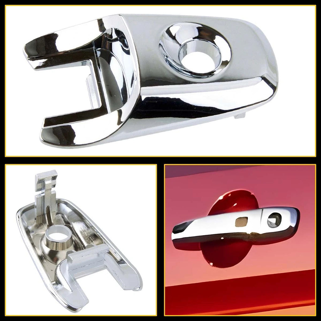 Set of 2 Chrome Door Handle Key Bezel Covers for Ford Explorer (2011â2019)