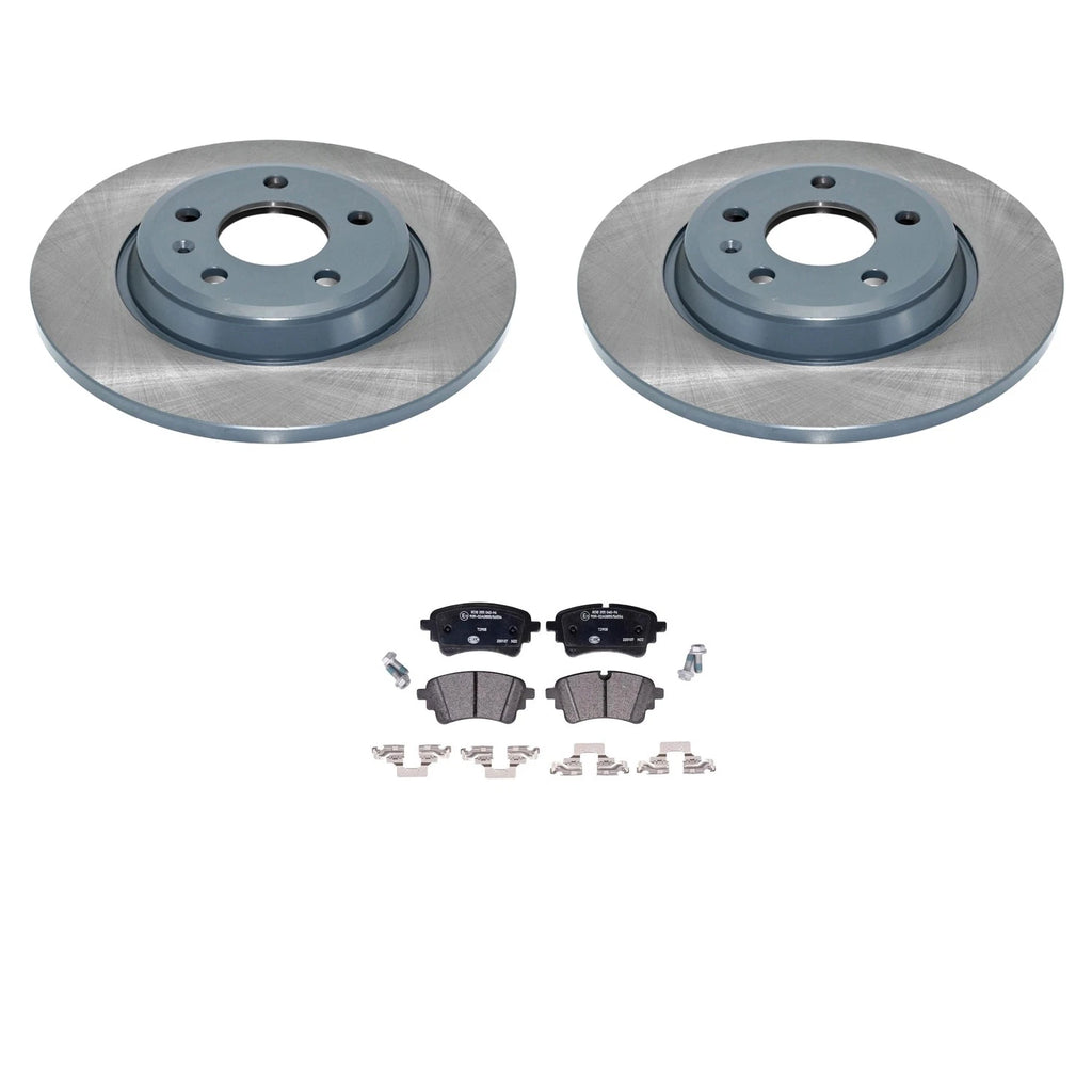 DuraGo Rear Rotors & Low-Met Disc Brake Pads Kit for Audi A4 Quattro (2009–2016)