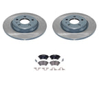 DuraGo Rear Rotors & Low-Met Disc Brake Pads Kit for Audi A4 Quattro (2009–2016)