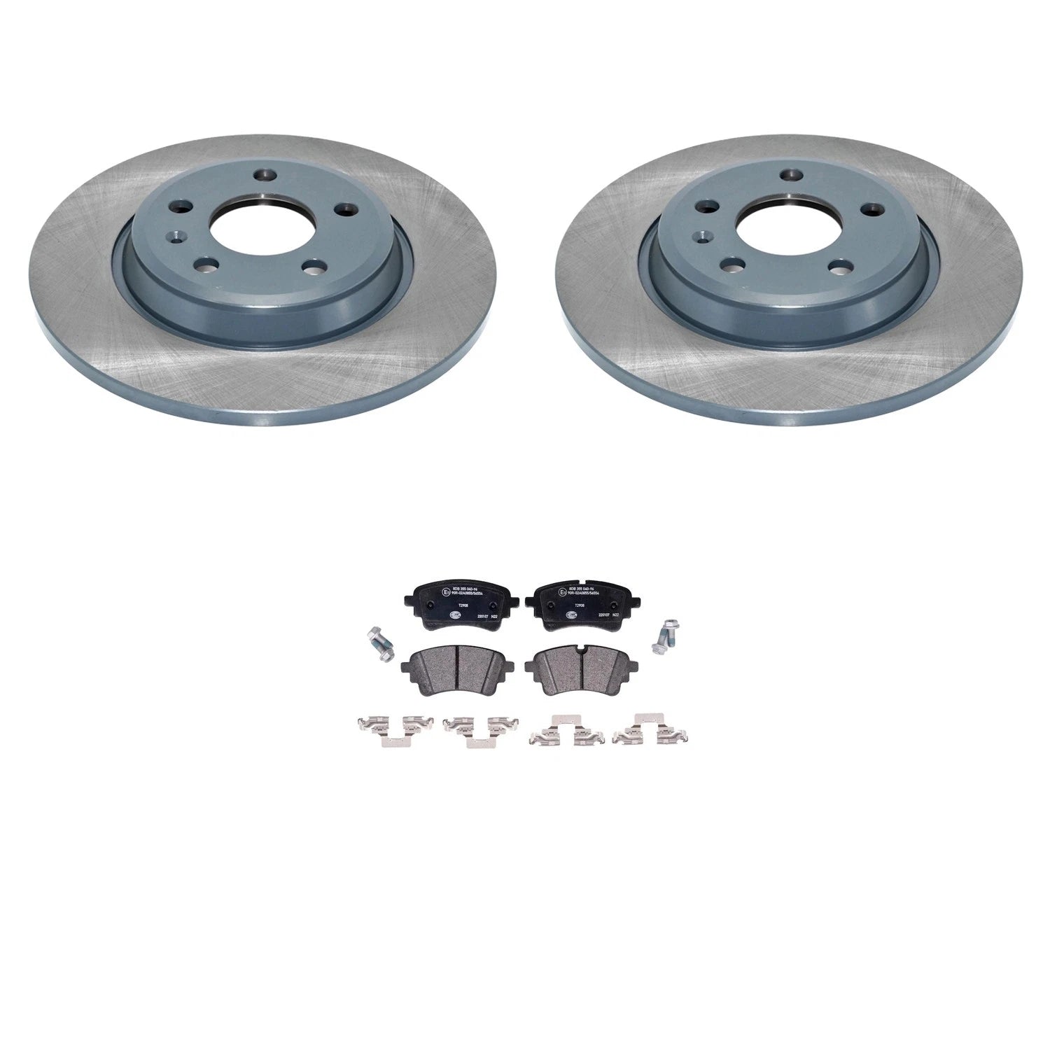 DuraGo Rear Rotors & Low-Met Disc Brake Pads Kit for Audi A4 Quattro (2009–2016)