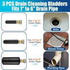 1"–6" Drain Cleaning Bladder for Clogged Sewer Pipe