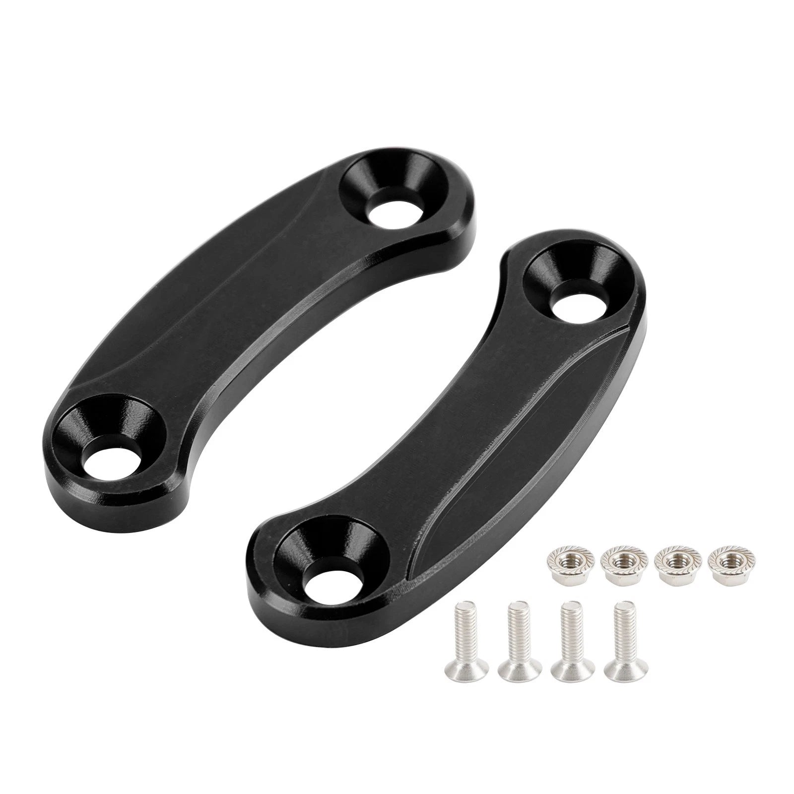 Aluminum Rear View Mirror Hole Caps Black for Kawasaki ZX10R (2016–2023)