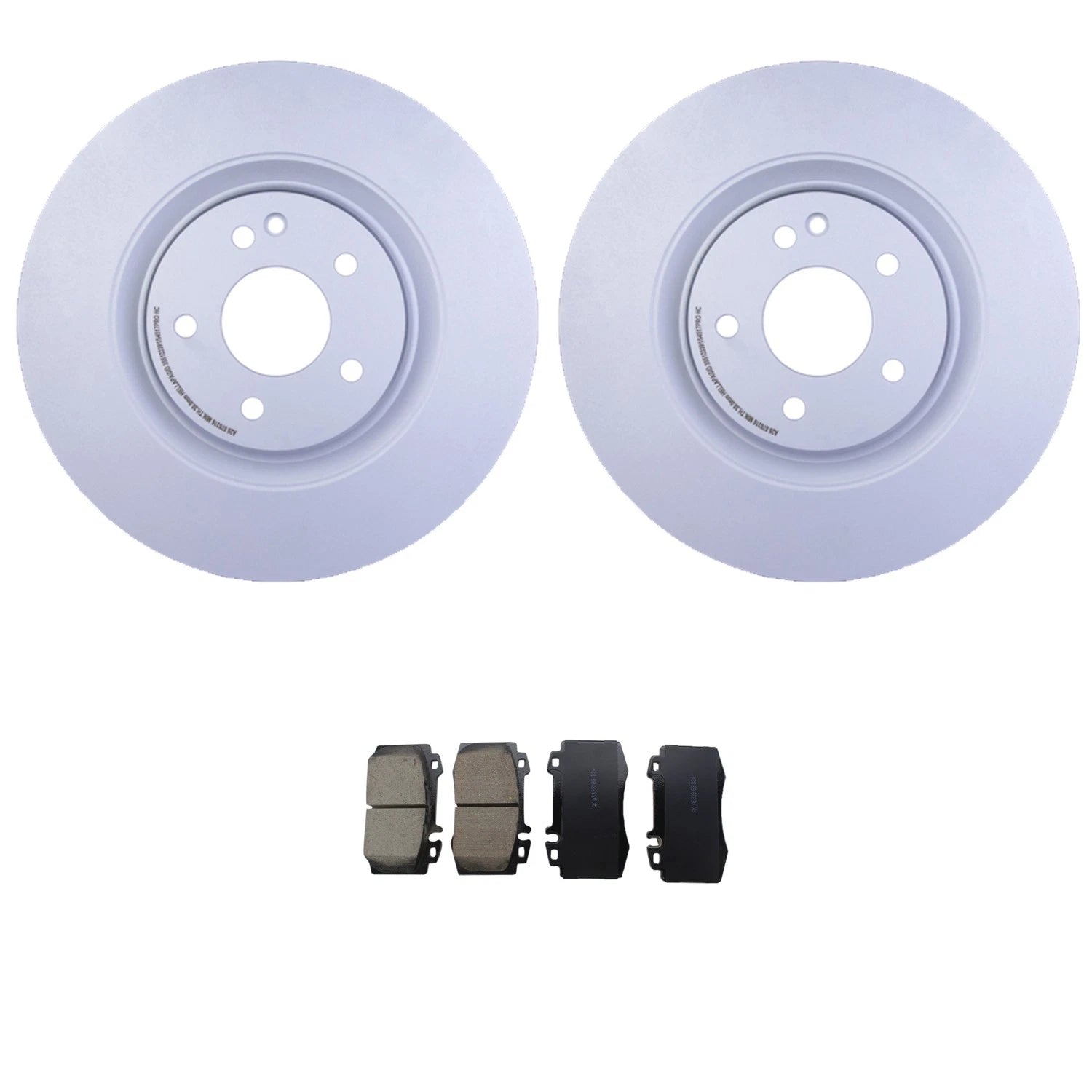 Front Rotors & Akebono EURO Ceramic Brake Pads Kit for Mercedes R129 SL500 SL600 (1990–2002)