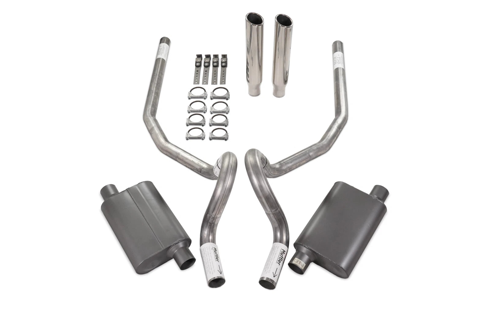 2.5" Dual Exhaust Kit for GM G Body (1978–1988) - 2 Chamber, Rear Exit, RC Tip