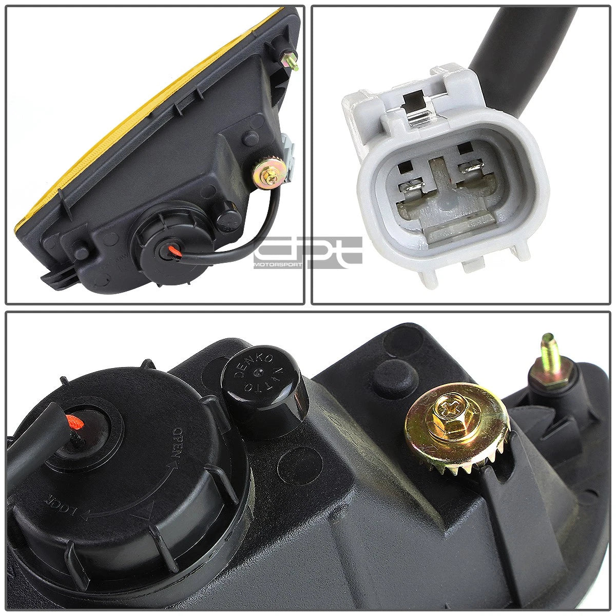 Fog Light Lamp Set for Toyota Corolla (2001–2002) - Yellow Housing, W/Bulbs