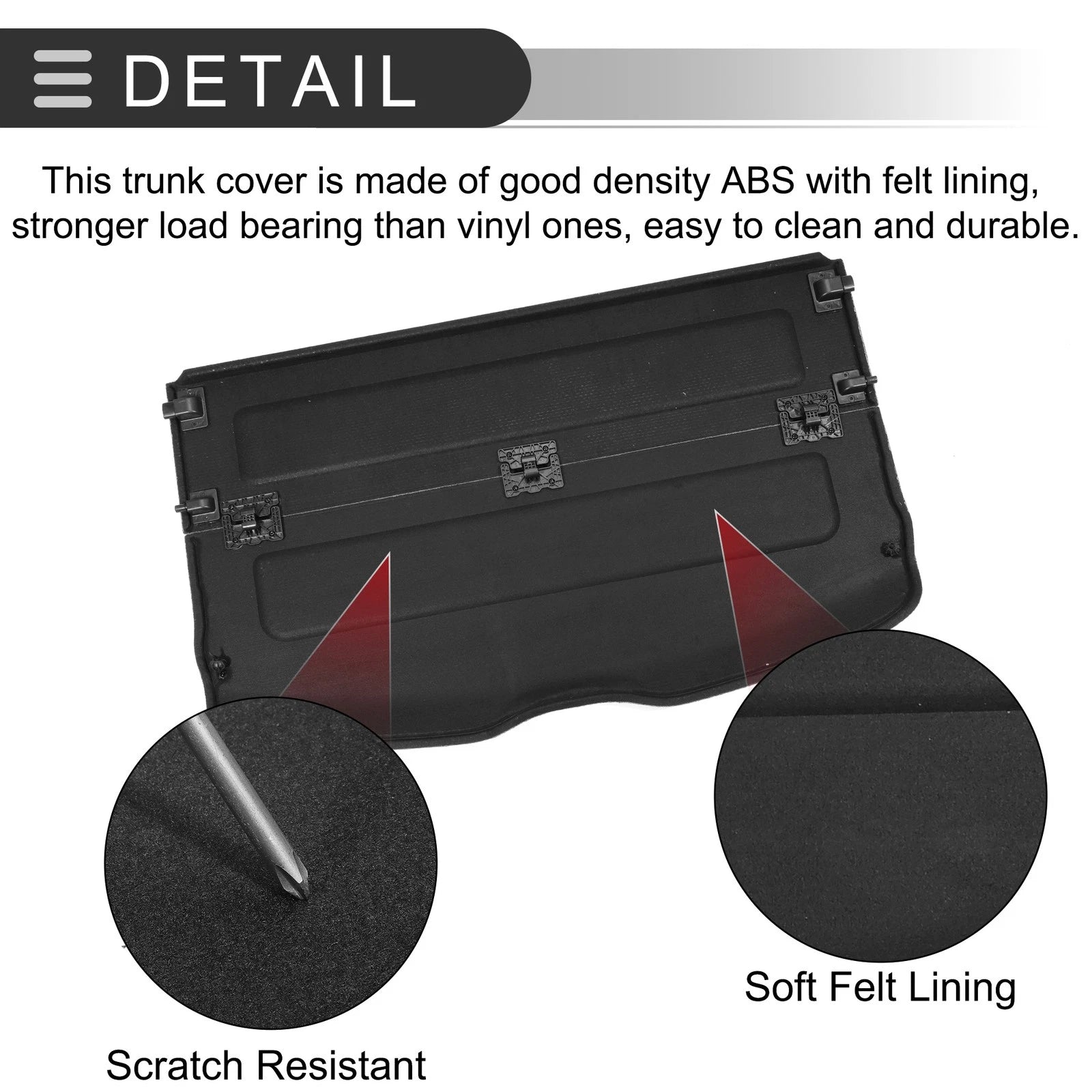 Rear Parcel Shelf Boot Load Cover for Audi Q5 (2009–2018) Black