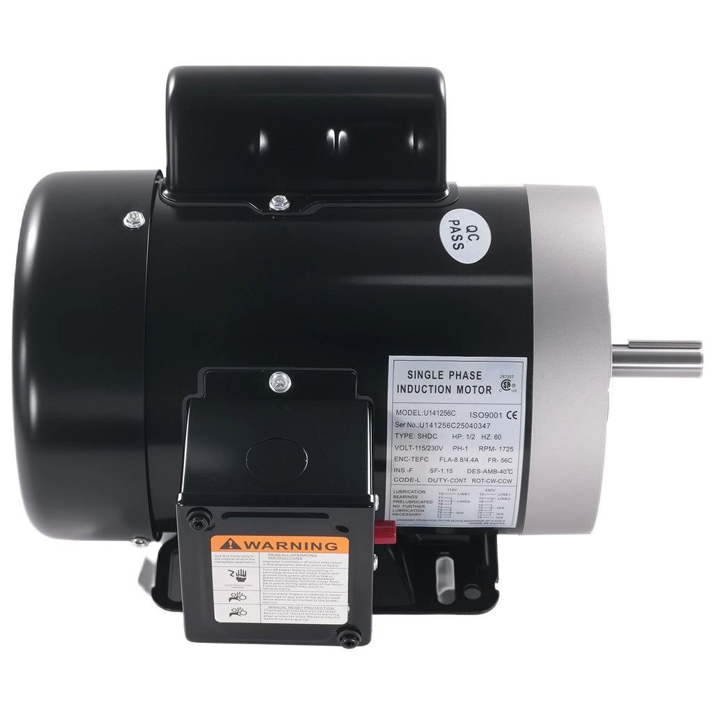 1/2HP Electric Motor 115-230V 1750RPM 4 Pole for Farm Duty