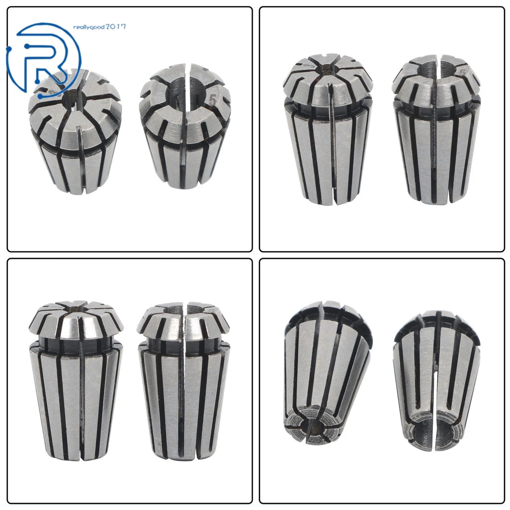 7-Pack ER11 Spring Collet Set for CNC Milling Lathe (1mm to 7mm)