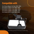 Left Right Mirror Set for GMC C1500/C3500 (1988–2001) SC05097IT921TU Black Power