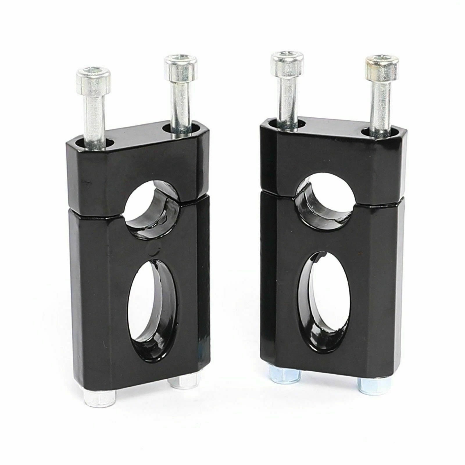 Set of 2 Black Handlebar Mount Clamps Risers 7/8" for Honda XR50 CRF50