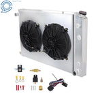 Set of 4 Radiator with 2 Fans for GMC Chevy C/K C10 C20 C30 (1973–1987)
