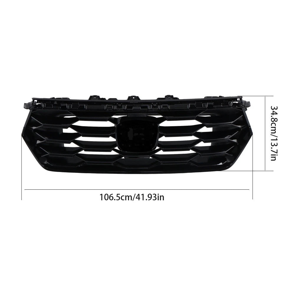 Glossy Black Grille with Chrome Trim for Honda Pilot (2023–2025)