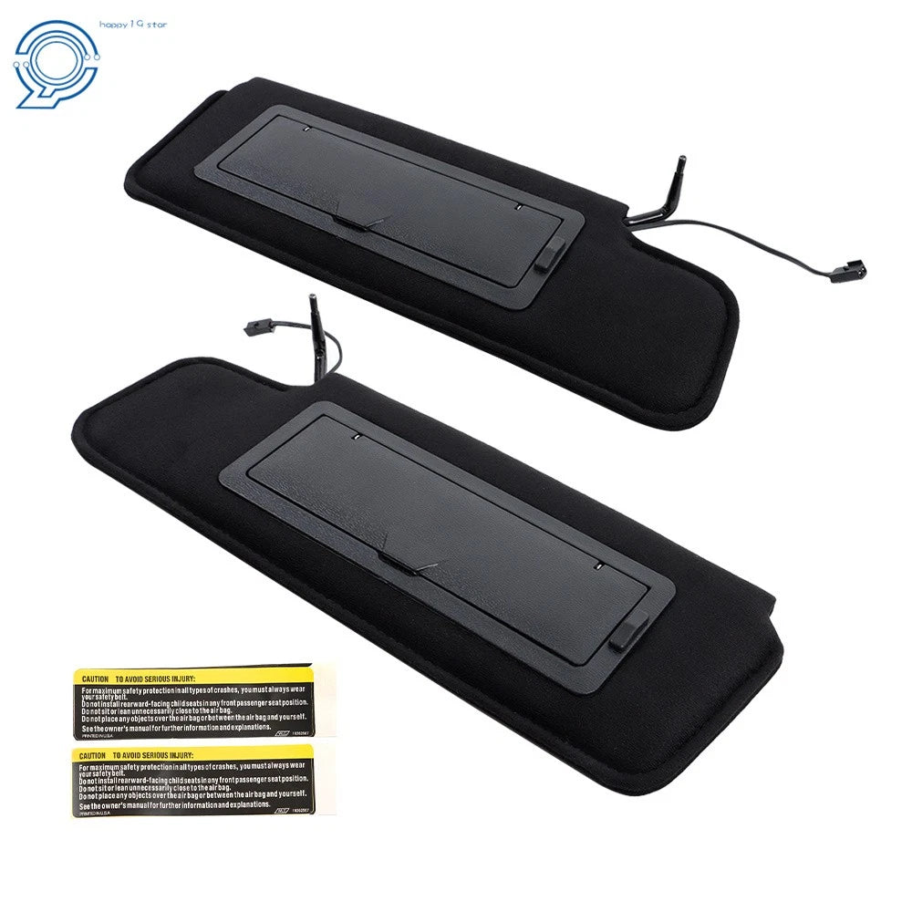 Set of 2 Sun Visors for Chevy Corvette C4 (1984–1996) with LED Light