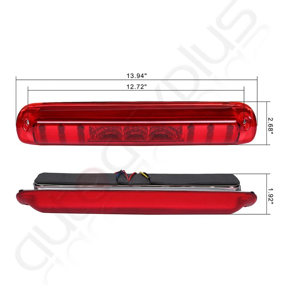 Chrome Red Third Brake Cargo Light for Chevy Silverado 1500/2500/3500 (2005-2007)
